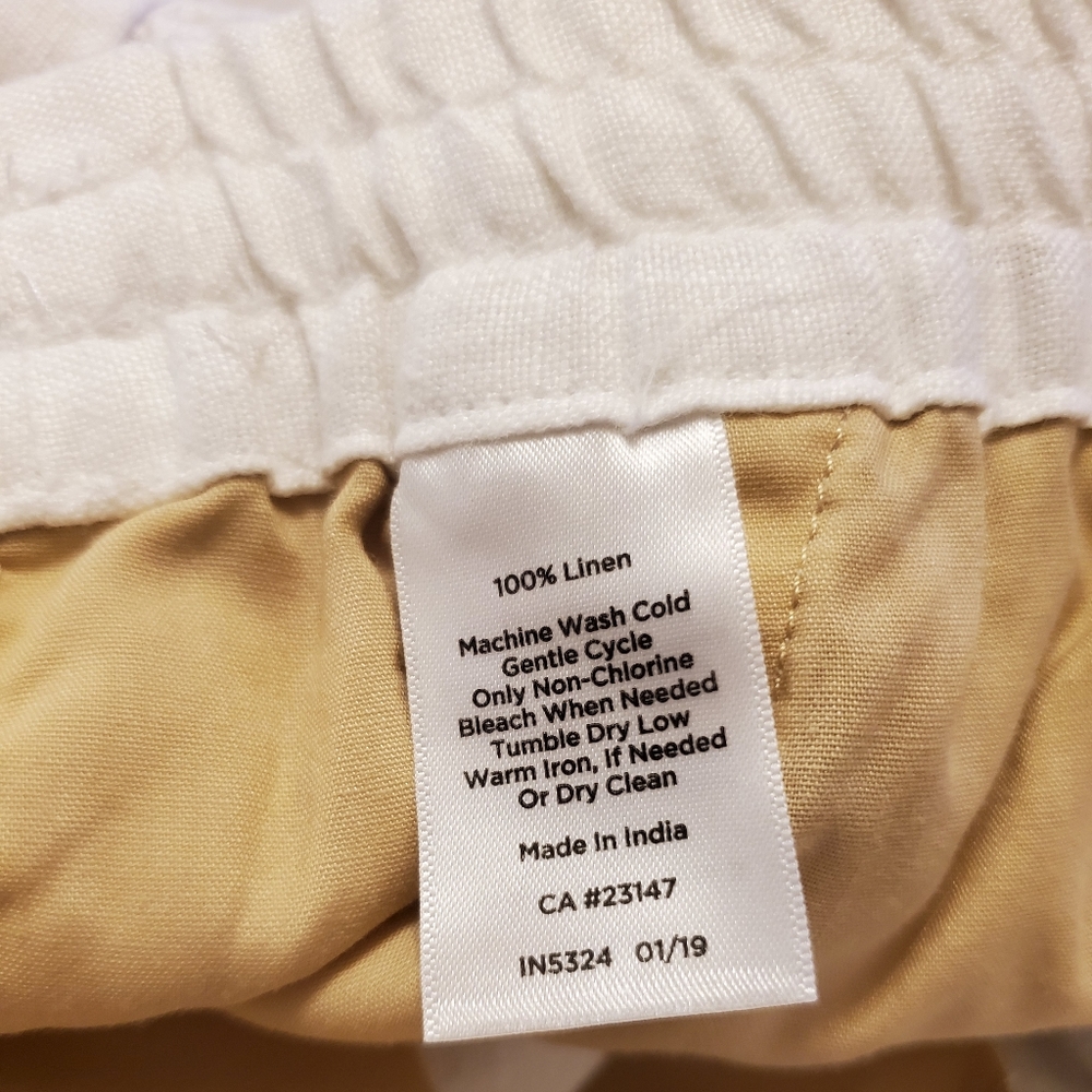 Talbots Washed Linen Pull-On Drawstring Crops - image 4